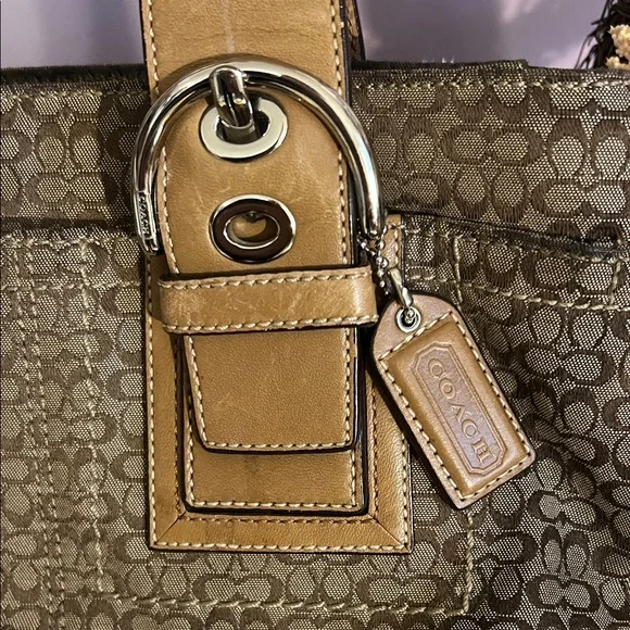 Brown Coach SoHo Signature Mini Tote Bag - Picture 2 of 15